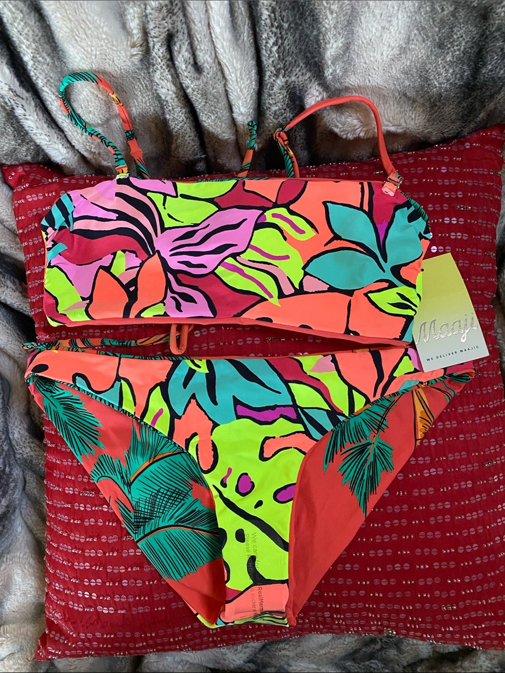 Maaji Reversible Side Wire Support Bikini Set NWT